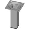 Element System 18133-00288 Set de 4 Gambe in Acciaio con Piastra di Ancoraggio, Bianco (Alluminio(, 10 cm, Set di 4 Pezzi
