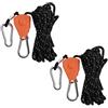 wangjiangda 2 Pezzi Corda per Tenda Riflettente, Corda Da Campeggio Leggera, Riflettenti Nylon Corda di Sopravvivenza con Regolatore del Tenditore in Alluminio Tiranti Corda, per tenda da campeggio escursionismo