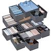 YUTUY Organizer Cassetti,Set di 13 Divisori per Armadio, Pieghevole Storage Box Organizzator Usato per Biancheria Intima,Reggiseni,Calze,Cravatte