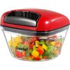 Geedel Affettatrice per cipolle, 500 ml, con cavo a corda, tritatutto manuale con lame in acciaio inox, tritatutto per verdure, frutta, cipolle, noci, aglio