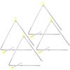 TIGER TRI28-4-MT - Strumenti triangolari Samba da 30,5 cm - Triangoli in acciaio resistenti con attacco in metallo, ideali per scuola, banda o uso domestico, confezione da 4