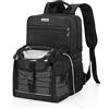 CURMIO Zaino da viaggio compatibile con le unità Inogen, OxyGo e Caire, Borsa portatile per concentratori di ossigeno con scomparto di stoccaggio, Nero (Solo Borsa)