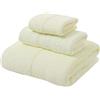 ZumZup Set di asciugamani da bagno, 3 pezzi, 100% cotone, super morbido, lenzuola da bagno ad asciugatura rapida, colore: giallo, 70 x 140/35 x 75/35 x 35 cm