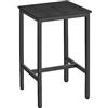 VASAGLE Tavolino da Bar, Tavolino Alto Quadrato per Colazione, Struttura in Acciaio, 60 x 60 x 92 cm, Montaggio Facile, per Cucina Soggiorno, Stile Industriale, Nero Ebano e Nero LBT025B56
