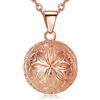 EUDORA Harmony Ball Bola Angel Caller Llamador de Ángeles Collana per Donne Incinte, Angel Wishing Chime Harmony Mexico Ball Ciondolo in Oro Rosa Gioielli Regalo per Future Mamme, 45+30