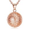 EUDORA Harmony Ball Bola Angel Caller Llamador de Ángeles Collana per Donne Gravidanza, Oro Rosa Wishing Angel Chime Harmony Mexico Ciondolo a Sfera Gioielli Regalo per Futura Mamma, 45+30