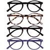 OPULIZE Zen 4 Pacco Occhiali Da Lettura Nero Luce Buio Marrone Porpora Piccolo Uomo Donna RRRR24-11T25 +3,50