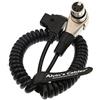 Alvin's Cables XLR 4 Pin Femmina Angolo Retto a D-Tap Cavo di Alimentazione a Spirale per ARRI Videocamera Monitor