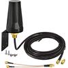 Bingfu Antenna 4G LTE per esterni, 5 dBi, impermeabile, supporto da parete con due connettori SMA cavo splitter compatibile con GSM 3G 4G LTE router gateway telecamera cellulare