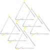 TIGER TRI28-6-MT - Strumenti triangolari Samba da 30,5 cm - Triangoli in acciaio resistenti con attacco in metallo, ideali per scuola, banda o uso domestico, confezione da 6