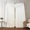 Elrene Athena Set di Tende e mantovana per Finestra in Finta Seta con Filtro a Luce e Sciarpa, 132 x 241 cm, Bianco, Tessuto, 52x95 (2 Panels) & 1 Valance