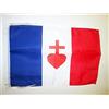 AZ FLAG Bandiera France Sacré Cœur de Jésus 45x30 cm Cordini