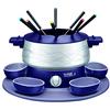 Tefal EF351412 - Apparecchio per fonduta Simply Invent, completo di 1 tegame, 8 forchette e 5 recipienti, colore: blu indaco