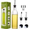 Flacone erogatore di olio d'oliva in vetro - 500ml, Ampolla Olio e Aceto  con Beccuccio per Cucina e Ristorante