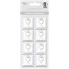 Ursus 564000143 - Accessori creativi, Calice 1, Argento, 8 Pezzi, autoadesivi, in Diversi Materiali di Alta qualità, per Decorare e Decorare Scrapbooking, Biglietti e Regali