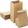 PACKRA - 100 Sacchetti di Carta Kraft 9 x 17 x 5,5cm, Borse Regalo Carta con Base, Sacchetti Carta per Alimenti, Dolci, Caramelle, Sacchetto Pane, Calendario dell'Avvento (100pc, 9cm x 17cm x 5.5cm)
