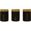 Premier 0507144 Liberty barattoli per tè, caffè e Zucchero, Inossidabile Smalto Acciaio Inox, Set di 3 Pezzi