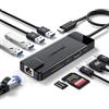 Lemorele Hub USB C Docking Station Ethernet Gigabit, Hdmi 4K, 4*USB-A 3.0/2.0, USB-C 3.0, PD100w, SD TF 10in1 1000M Rj45 Lan Laptop Dock Usbc Hub Multiporta Adattatore per Macbook Air Pro Hp Dell ecc