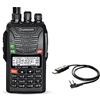 Wouxun KG-UV6D - Ricetrasmittente PMR amatoriale portatile, BOS, segnalazione acustica di chiamata, portata 4 m/2 m, dual band, 66-88/136-174MHz, con cavo di programmazione USB