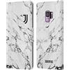 Head Case Designs Licenza Ufficiale Juventus Football Club Bianco Marmoreo Custodia Cover in Pelle a Portagoglio Compatibile con Samsung Galaxy S9