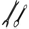 LUTER 2 Pezzi Chiave Universale multifunzionale, 1/4''-1'' e 6-25mm Chiave Universale chiave Torx a Doppia Estremità Set di Chiavi a Doppia Apertura per Auto Casa Manutenzione (Nero)