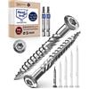 NietFullThings Viti a testa bombata per terrazze, 5 x 40, in acciaio inox A4, viti a testa bombata Torx, spessore 5 mm, 1000 pezzi, viti per legno Torx, lunghezza 40 mm, con 2 punte Torx