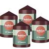 Bolsius Candele a pilastro - colore rosso scuro - confezione da 4-8 x 6 cm - candele decorative per la casa - durata di 17 ore - non profumate - include cera vegana naturale - senza olio di palma