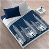 Vallesusa Ozanne Copriletto Trapuntato Singolo, Blu Navy