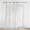Douceur d'Intérieur Elona Tenda con Occhielli, 140 x 280 cm, Oro, Velo Sabbiato Stampato Metallizzato