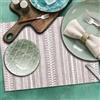 CREARREDA Tovagliette all'Americana Tessuto Taupe, set di 4 tovagliette colazione in PVC, 48x33 cm, antiscivolo, lavabili, resistenti allo sporco, resistenti al calore, made in italy