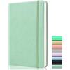 GDMLUP Bullet Dotted Journal Puntinato - Dotted Journal A5, 120gsm, 172 Pagine | Quaderno Puntinato A5 in Pelle Vegana, Hardcover, Tasca Posteriore, 2 Nastri di Marca, Verde Chiaro