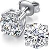 Miaofu Orecchini Diamanti Uomo Zirconi Argento Diamante Orecchino Donna Con Zirconi Argento,18K Oro Placcata Orecchini Donna