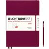 LEUCHTTURM1917 367692 Agenda settimanale e taccuino Master (A4+) 2024, 12 mesi, Port Red, inglese
