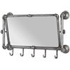 HAKU Appendiabiti da Parete Antracite, Metallo, Specchio - Dim. L 75 cm x A 45 cm x P 16 cm, Stile Industriale