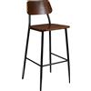 Flash Furniture Lincoln - Sgabello industriale con struttura in acciaio canna di fucile e seduta in legno rustico