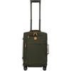 Bric's Trolley Cabina Espandibile X-Collection, Valigia Bagaglio a Mano con 4 doppie Ruote, Resistente e Ultra Leggera, Dimensioni 36x55x23 cm, Olive
