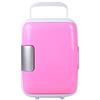 TOYOCC Mini frigorifero da 4 litri/auto portatile/piccolo frigorifero domestico, scaldavivande elettrico da viaggio, congelatore a doppio uso caldo e freddo, blu/rosa 12V/220V