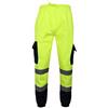 Generic AA ESSENTAILS® Hi Viz - Pantaloni da lavoro in pile, riflettenti, di sicurezza, ad alta visibilità, pantaloni da lavoro da combattimento ad alta visibilità, taglie forti S-5XL, Giallo-blu navy, M