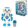 Lexibook ROB20AR Powerman Jr. Letture interattive intelligenti (Lingua arabo) in The Mind Toy per bambini Danza Suona Musica Quiz Animali STEM Telecomando programmabile Boy Robot Junior Verde/Blu