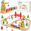 Tiny Land Set di 55 pezzi per gru e treni esclusivi, compatible con tutte le principali marche di treni in legno