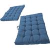 AMBIENTE HOME Ambientehome Set di 2 cuscini per pallet, 120 x 80 cm, blu/grigio