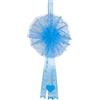 baby idea Babysanity - Fiocco Nascita Bimbo Coccarda Nascita in Tulle Perfetta per Interno ed Esterno Ideale da Appendere alla Porta Dimensioni 50x25 Cm (Mod. Susy Azzurro)