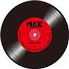 KRIPINC Tappeto Rotondo Vinile Vintage, Tappeti Disco Vinile, Tappeto Rotondo 80 Pelo Corto, Tappeti Musica per Soggiorno, Camera da Letto, Scendiletto (80x80cm, Stile E)