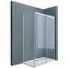 doporro Box Doccia 70x110x195cm, Cabina Doccia con Porta Scorrevole Vetro di Sicurezza ESG Vetro Trasparente Incluso Rivestimento Facile da Pulire Ravenna18K, Entrata ad angolo: Destra