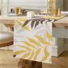 Inhobbok Runner da Tavolo Runner Tavola Moderno Decorazioni Runner da Tavola Giallo Marrone Foglie Lavabile Poliestere Rettangolare Decorazione Tovaglia Runner per Agriturismo Cucina Picnic Feste 40x140cm