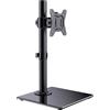 ErGear Supporto per Monitor per Schermo da 13-32 Pollici, Braccio Monitor PC con Base, Braccio Monitor Scrivania Regolabile in Altezza, Inclinazione ±45° VESA 75/100mm Peso Max 8 kg