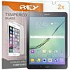 REY Pack 2X Pellicola salvaschermo per Samsung Galaxy Tab S2 9.7 T813 T810, Pellicole salvaschermo Vetro Temperato 9H+, di qualità Premium Tablet