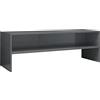 vidaXL Mobile TV con Vano a Giorno Stile Classico Pratico Credenza Armadietto Basso Multimediale Grigio Lucido 120x40x40 cm in Truciolato