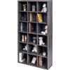 Iris Ohyama, Scaffale libreria/scaffale per libri con 18 contenitori/libreria a cubo in legno, Legno massello, Verticale, Ripiani regolabili, Ufficio, Soggiorno, Book Shelf BKS-1890, Quercia grigia