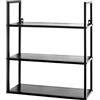 HAKU Mensola a muro nero, metallo - Dim. L 50 cm x A 58 cm x P 20 cm, Stile Moderno
